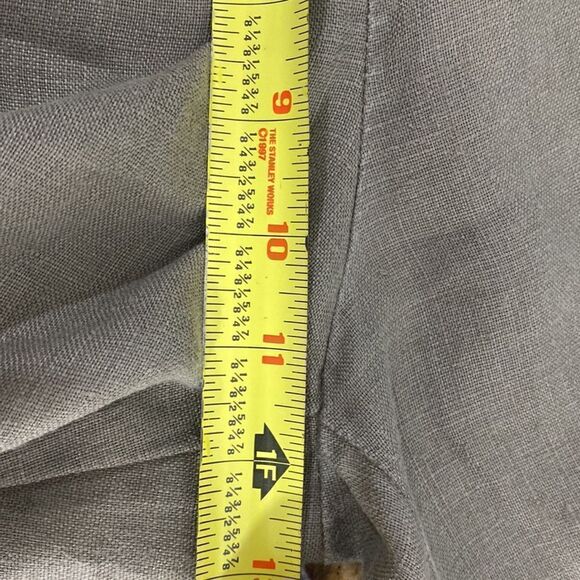 J. Jill 100% linen khaki green color high rise straight leg pants size S - Picture 8 of 9